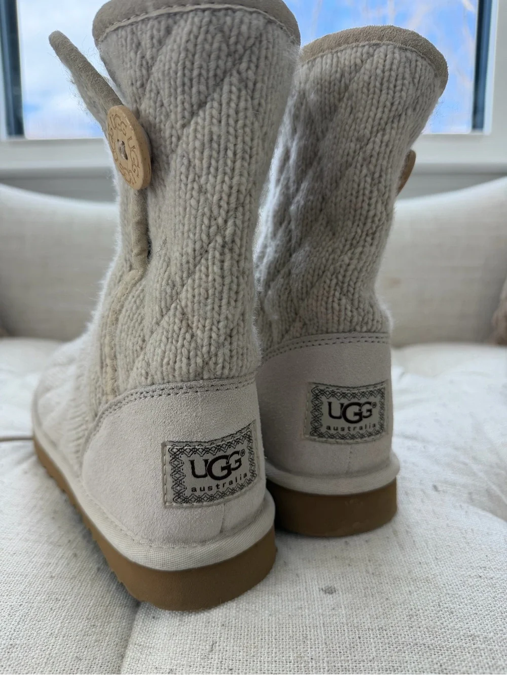 Classic Quilted Women’s UGG Boot - ivory